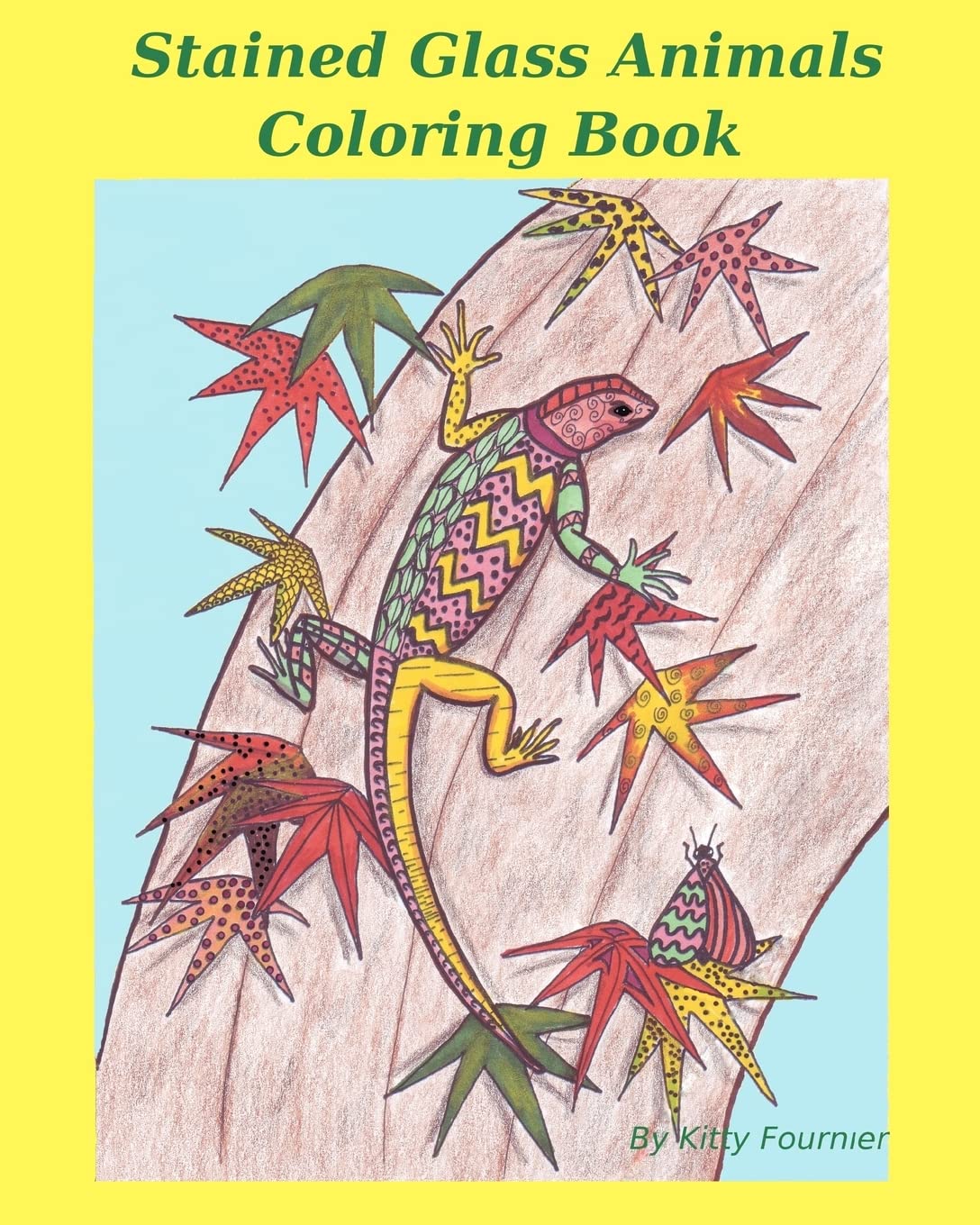Stained Glass Animals: Coloring Book,Used