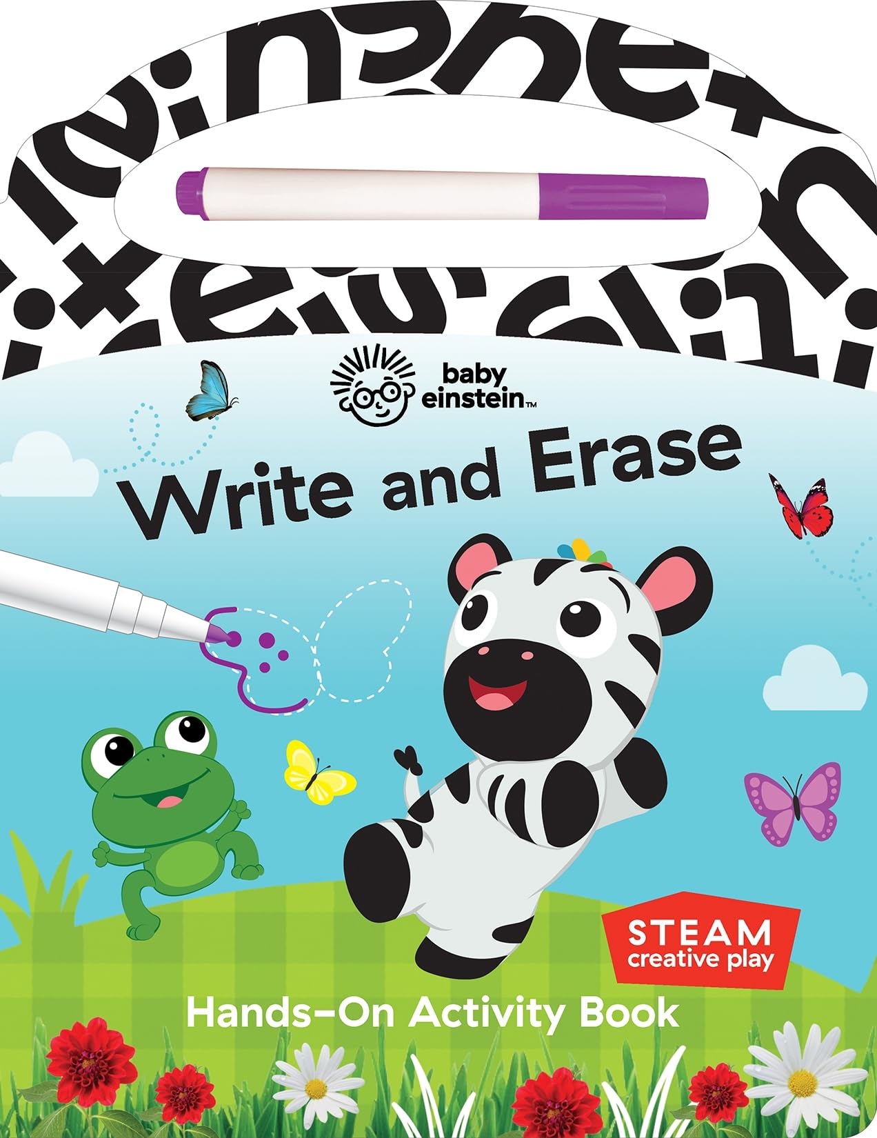 Baby Einstein  Write and Erase HandsOn Wipe Clean Activity Book  Matching, Tracing, Alphabet, Numbers, and More!  PI Kids,Used