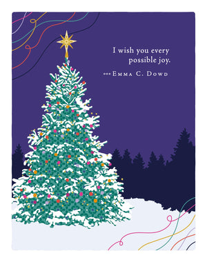 Positively Green Greeting Cards: Holiday  I Wish You Every Possible Joy (Pack Of 6)