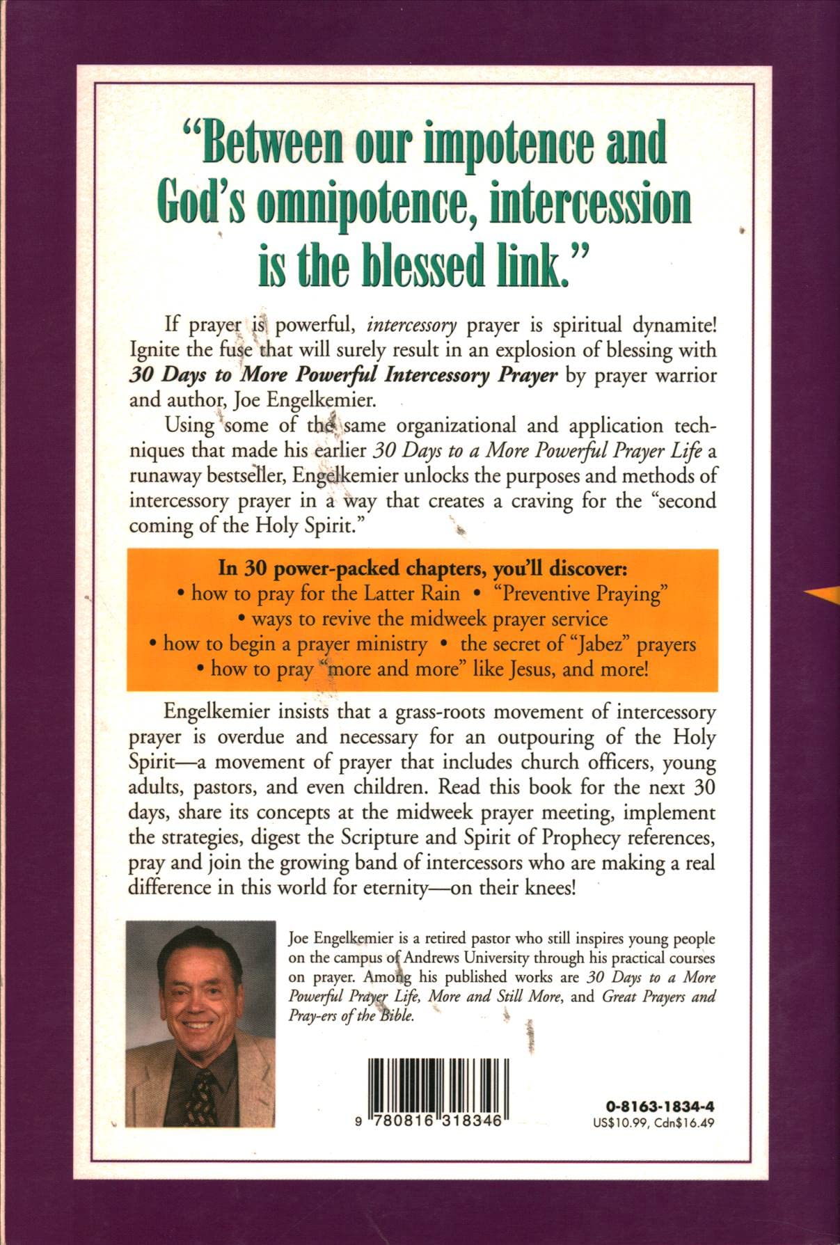 30 Days to More Powerful Intercessory Prayer,Used