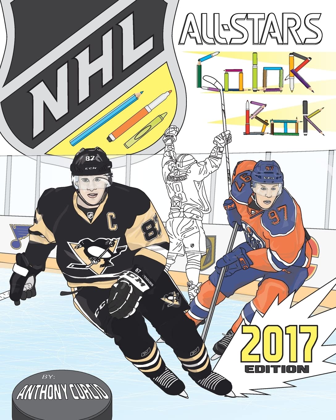 NHL All Stars 2017: Hockey Coloring and Activity Book for Adults and Kids: feat. Crosby, Ovechkin, Toews, Price, Stamkos, Tavare,Used