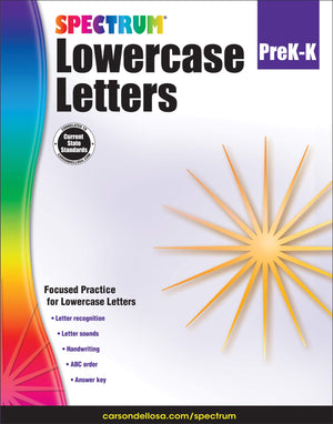 Spectrum  Lowercase Letters, Grades PK  K,Used
