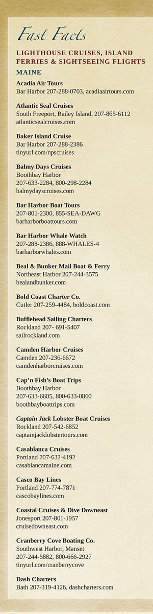 Maine Lighthouses Illustrated Map & Guide,Used