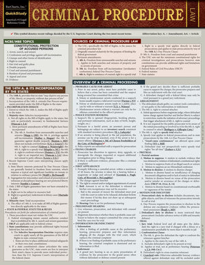 Criminal Procedure (Quickstudy Law),Used