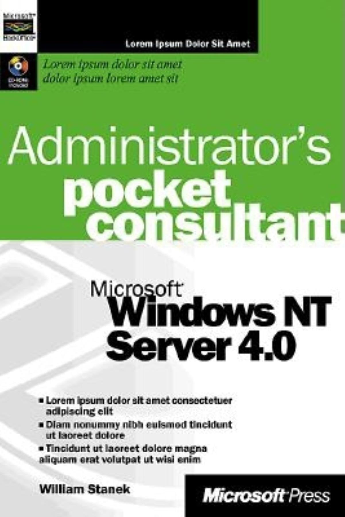 Microsoft Windows NT Server 4.0 Administrator's Pocket Consultant (Independent Administration/Support),Used
