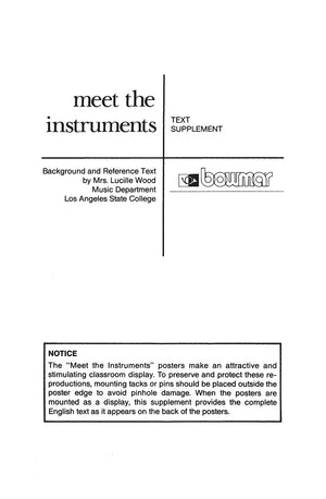 Meet the Instruments: Background and Reference Text Supplement,Used