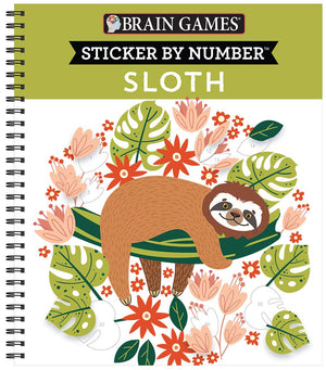 Brain Games  Sticker by Number: Sloth,New