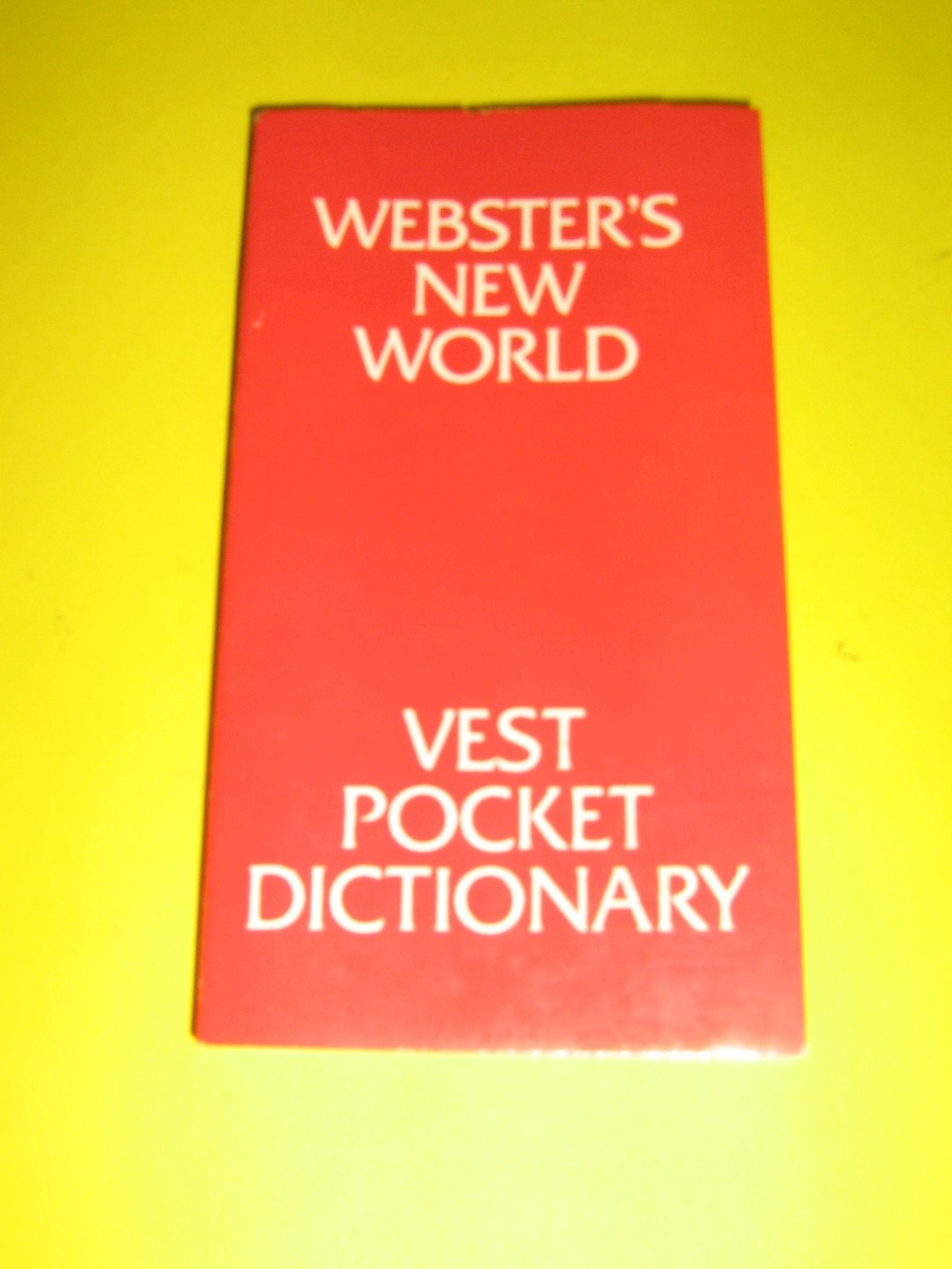 Websters New World Vest Pocket Dictionary,Used