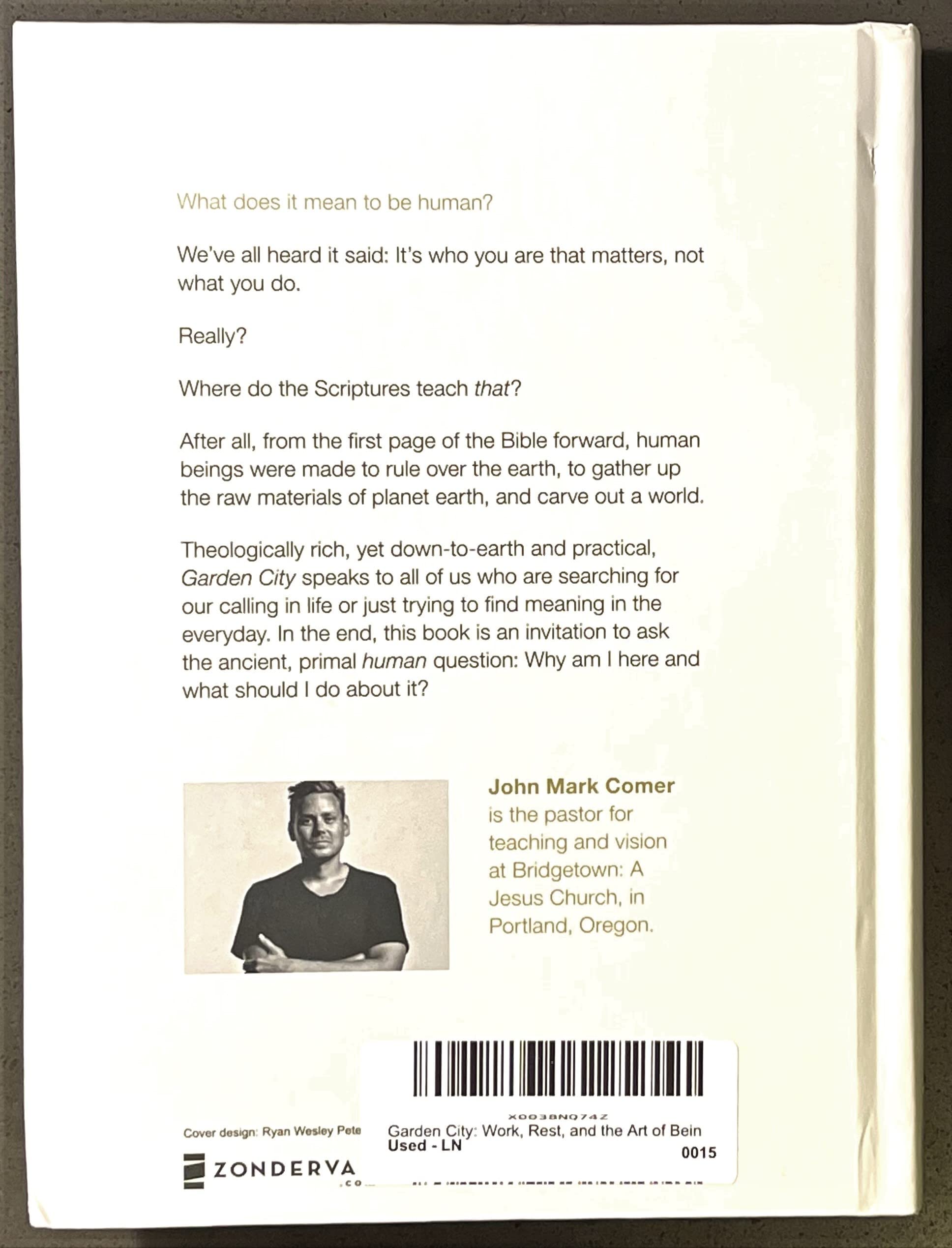 Zondervan Garden City: Work, Rest, and the Art of Being Human - Thought-Provoking Insights on Life and Community