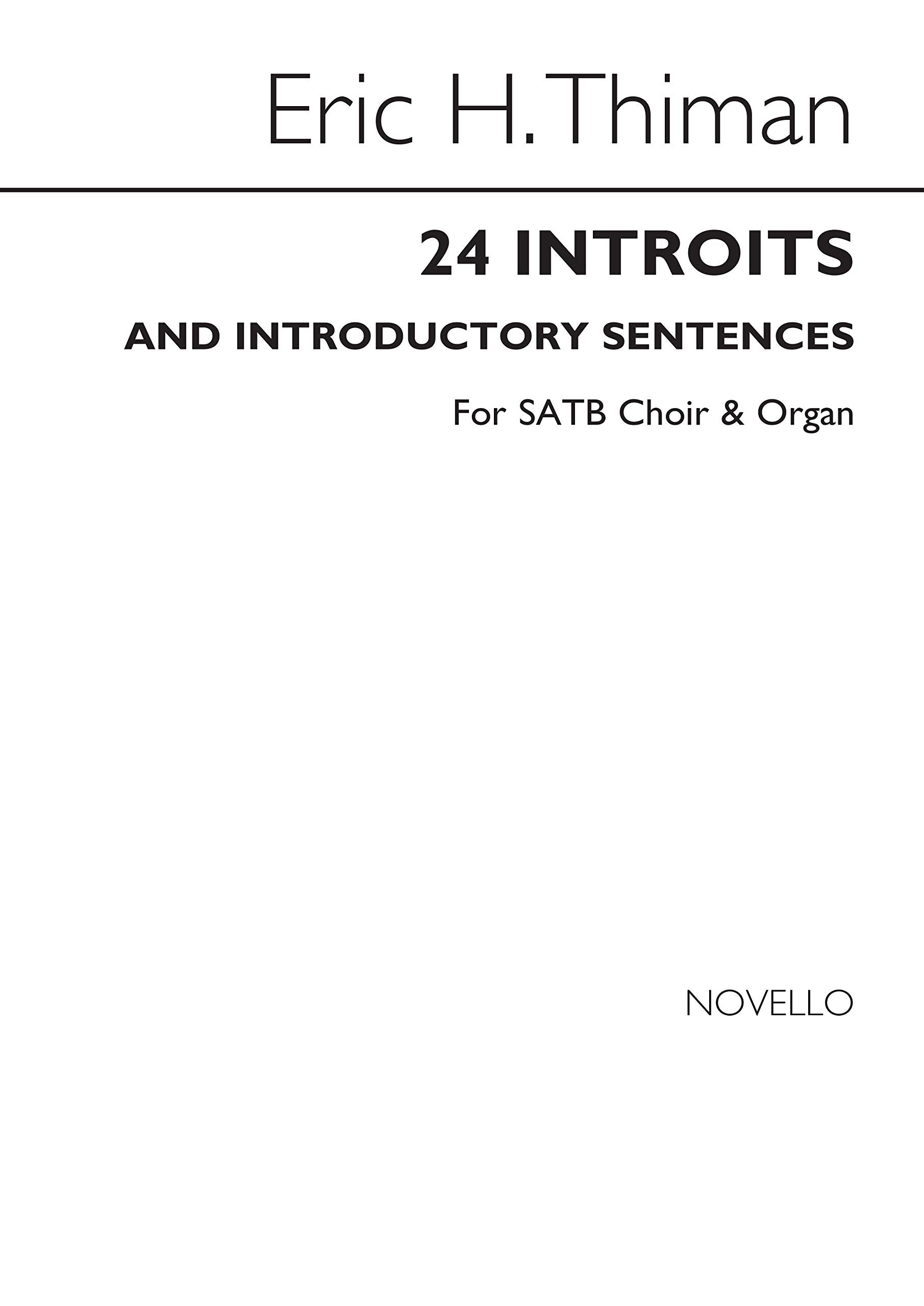 24 Introits and Introductory Sentences: Vocal Score,Used
