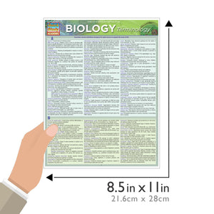 Biology Terminology Quickstudy Laminated Reference Guide (Quickstudy Academic)
