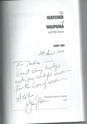 The Watcher Of Waipuna (Bamboo Ridge, 5556),Used