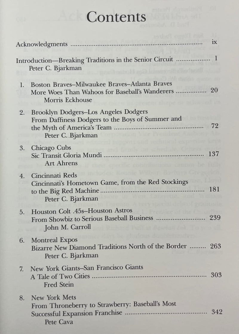 Encyclopedia of Major League Baseball Team Histories: The National League (Baseball and American Society),Used