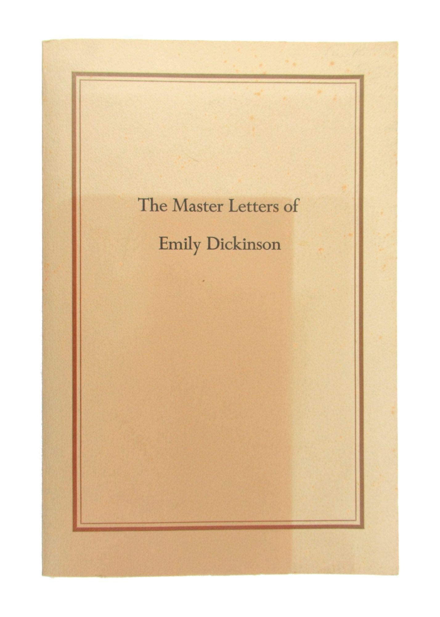 The Master Letters of Emily Dickinson,Used