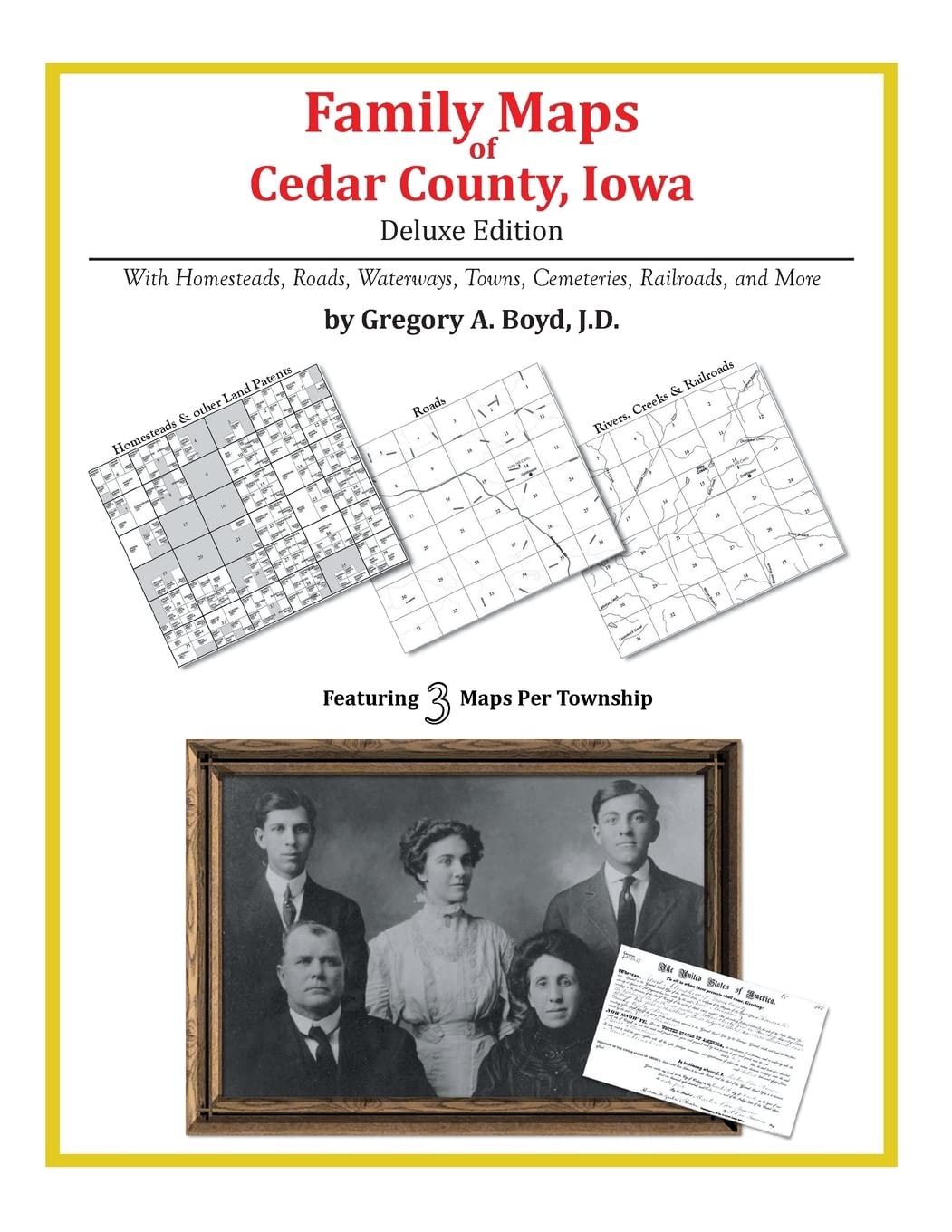 Family Maps of Cedar County, Iowa,Used