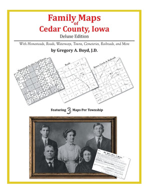 Family Maps of Cedar County, Iowa,Used