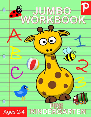Jumbo Workbook Pre Kindergarten: Jumbo Preschool Activity Book Ages 24 (Activity Books for Kids),New
