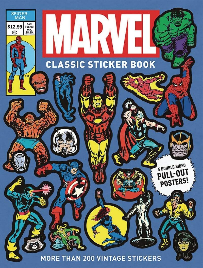 Marvel Classic Sticker Book,Used