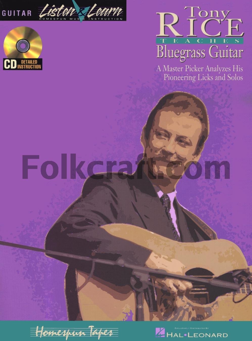 Tony Rice Teaches Bluegrass Guitar Book/Online Audio,Used