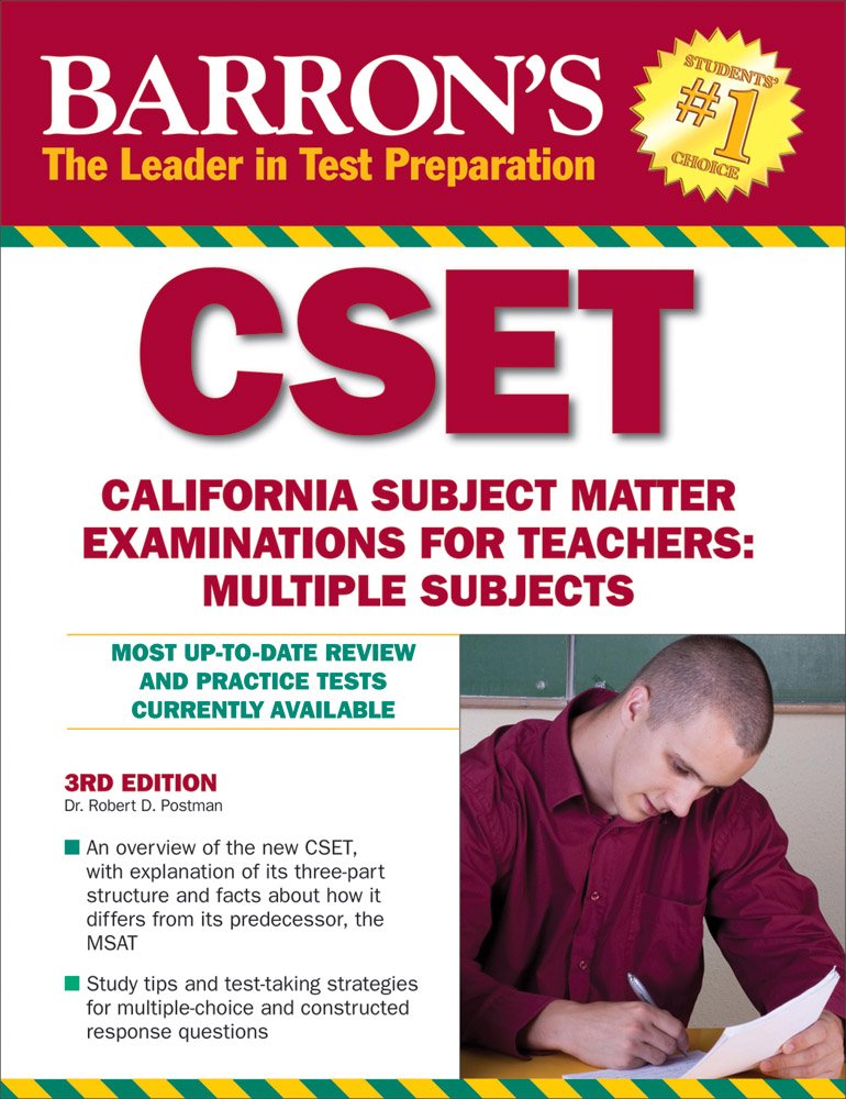 Barron's CSET: California Subject Matter Exams for Teachers: Multiple Subjects,Used