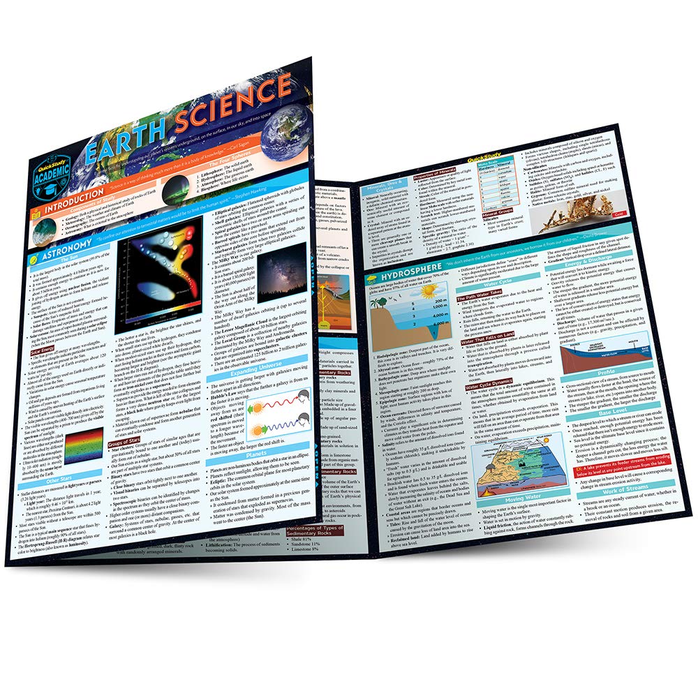 Earth Science: a QuickStudy Laminated Reference Guide (Quickstudy Reference Guide),Used