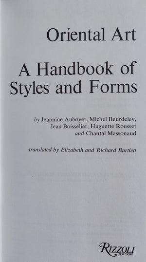 Oriental Art: A Handbook of Styles and Forms (English and French Edition),Used