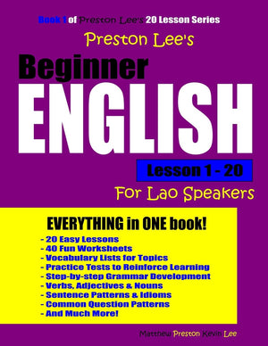 Preston Lee's Beginner English Lesson 1  20 For Lao Speakers (Preston Lee's English For Lao Speakers),Used