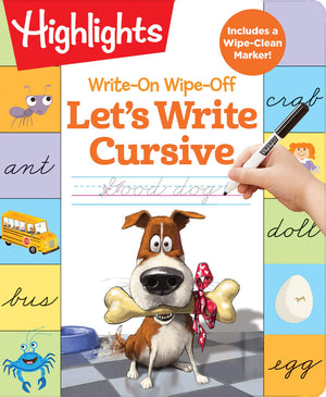WriteOn WipeOff Let's Write Cursive (Highlights WriteOn WipeOff Fun to Learn Activity Books),Used