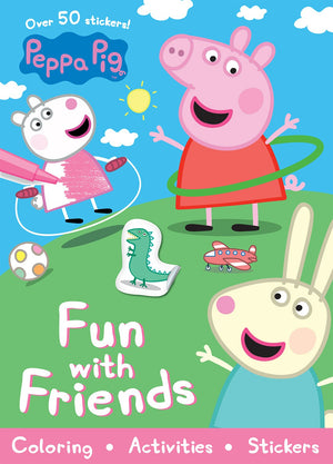 Peppa Pig Fun with Friends (Sticker Scenes & Coloring Book),Used