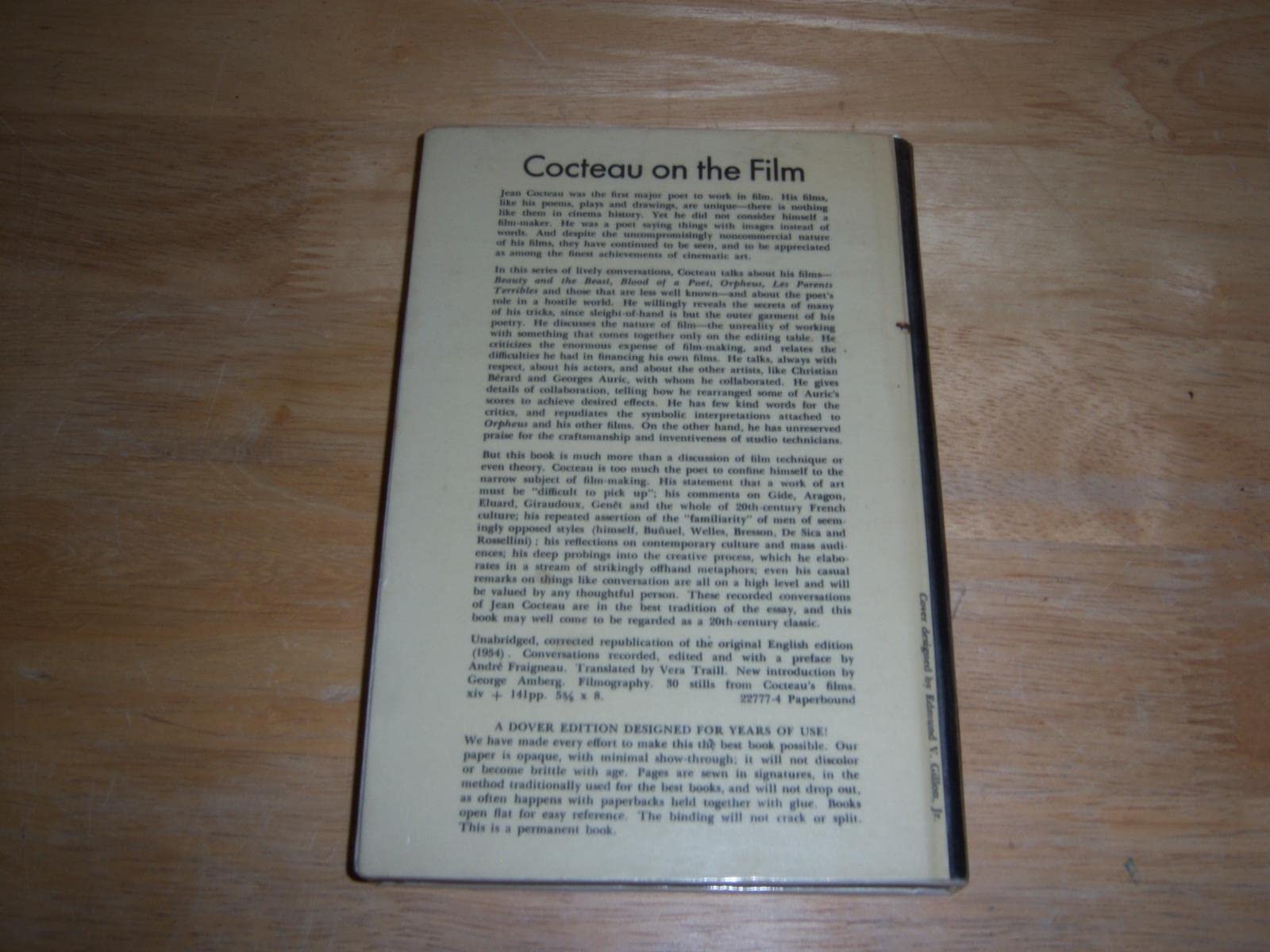 Cocteau on the film;,Used