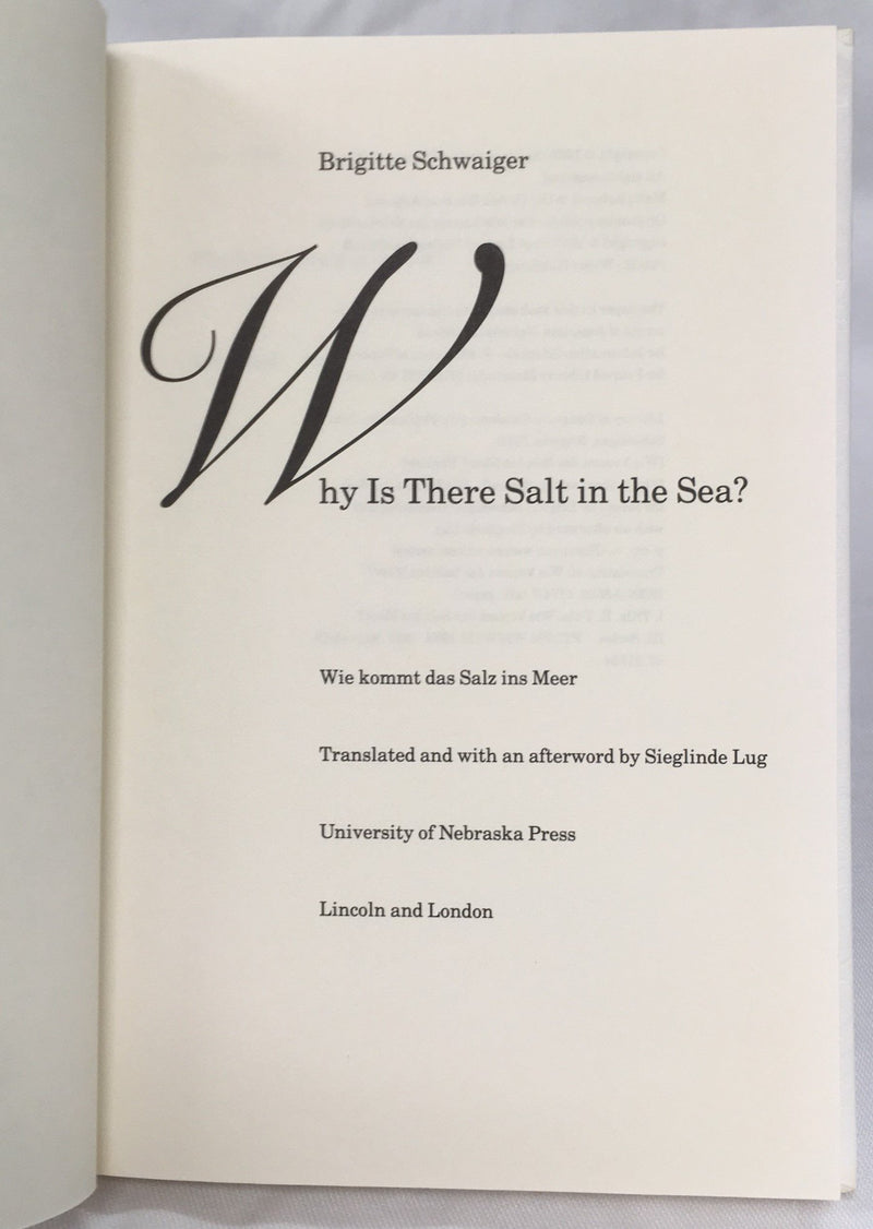Why Is There Salt in the Sea? (European Women Writers),Used