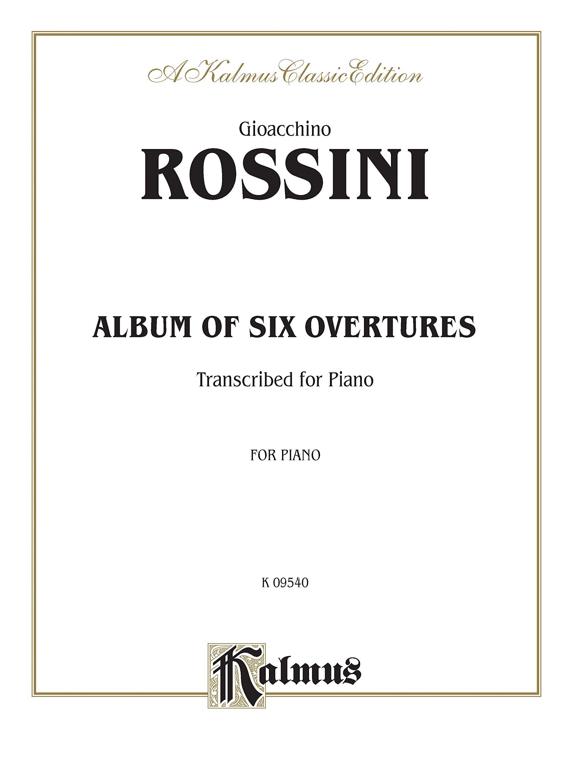 Album of Six Overtures (Kalmus Edition),Used