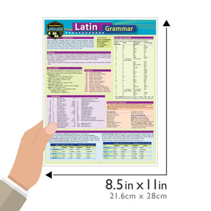 Latin Grammar (English and Latin Edition) QuickStudy Laminated Reference Guide (Quickstudy Language),New