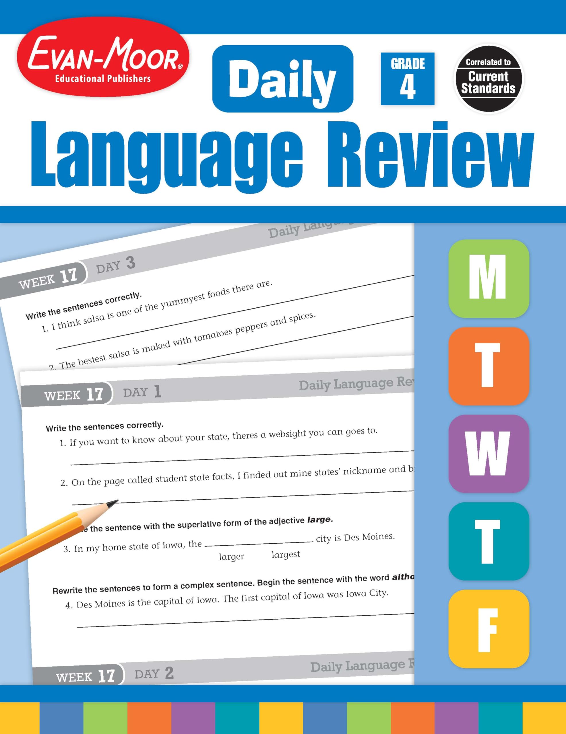 EvanMoor Daily Language Review, Grade 4,Used