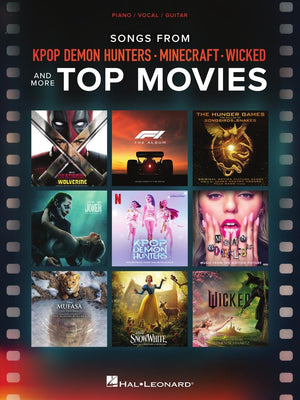 Songs From Kpop Demon Hunters, Minecraft, Wicked And More Top Movies | Film Music Sheet Music Book For Students And Teachers | P