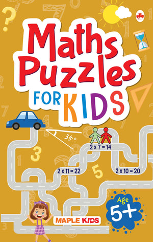 Activity Book For Kids - Maths Puzzles - Brain Activities For Kids - Brain Teasers And Puzzles - Brain Boosting Activity Book - Activities For Cognitive Development - Brilliant Brain Activities For Children