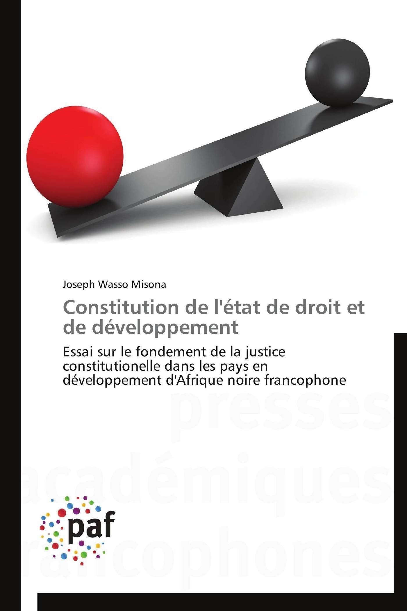 Constitution de l'tat de droit et de dveloppement: Essai sur le fondement de la justice constitutionelle dans les pays en d,Used