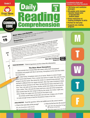 Daily Reading Comprehension, Grade 3 (Daily Reading Comprehension),Used