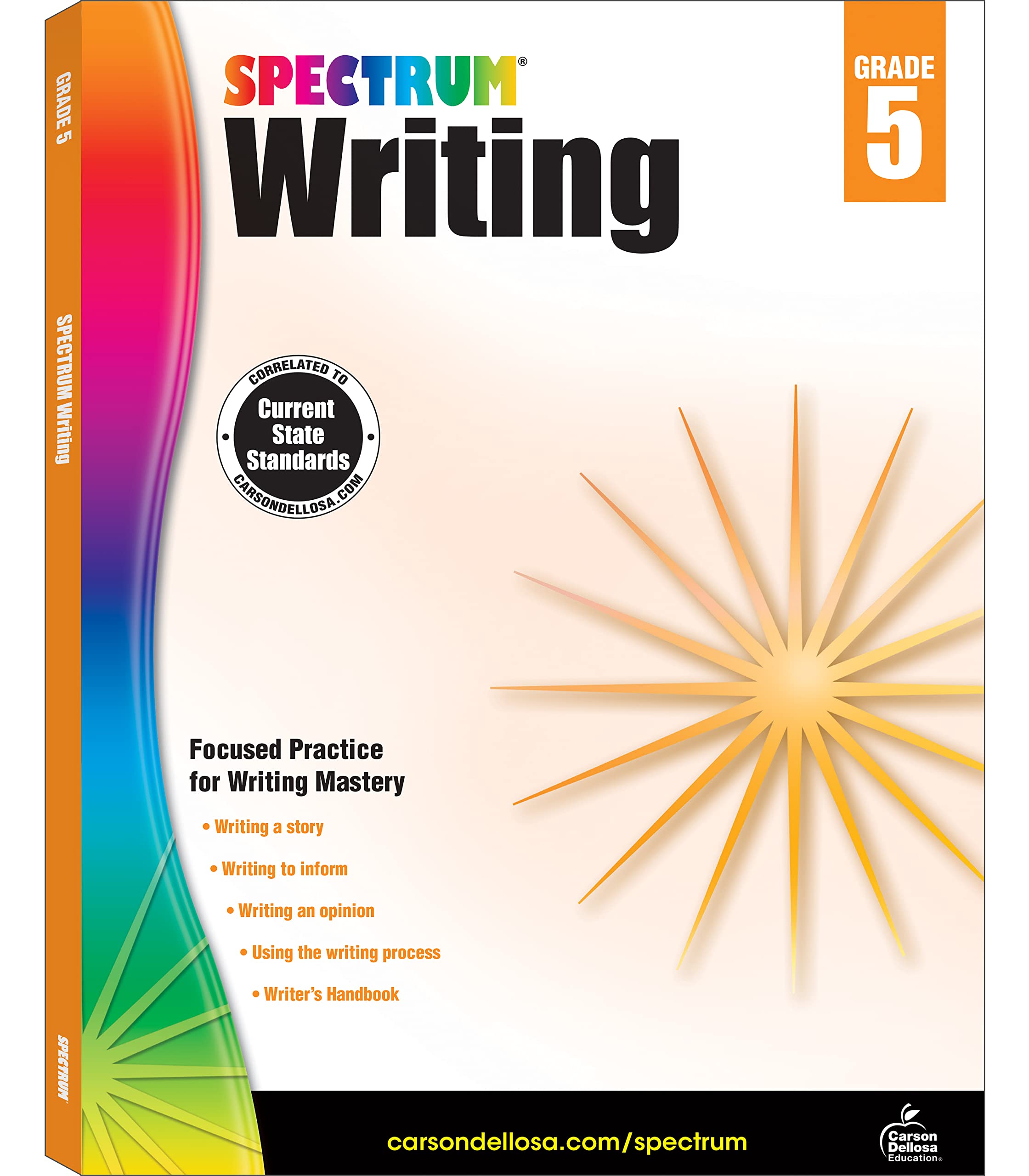 Spectrum Grade 5 Writing Workbook, Learn to Write a Story, to Inform, an Opinion, Handwriting Practice for Kids 1011, Classroom,Used