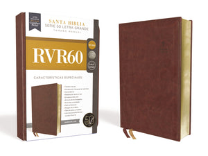 Rvr60, Santa Biblia, Serie 50, Letra Grande, Tamao Manual, Leathersoft, Caf, Comfort Print (Spanish Edition)