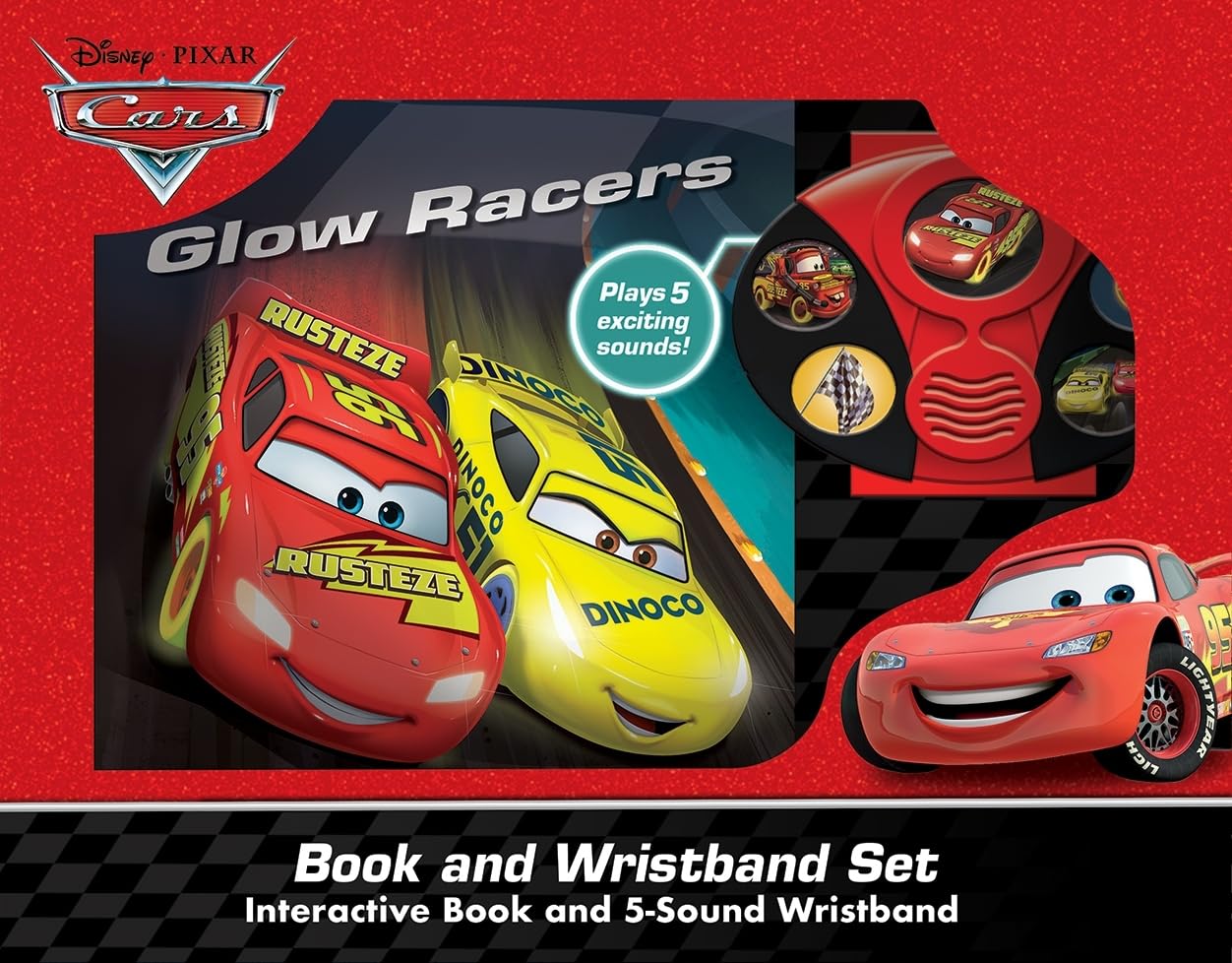 Disney Pixar Cars: Glow Racers Book and Wristband Sound Book Set,New