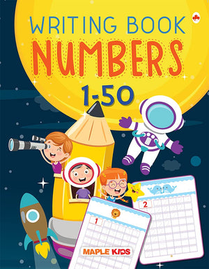 Numbers Writing Book 1-50 (Practice) - Learn And Practice - Numbers 1 To 50 - 2 To 5 Years Old Kids - Number Tracing Book - Learn Numbers - Writing Book For Toddlers, Nursery, Pre-School Children