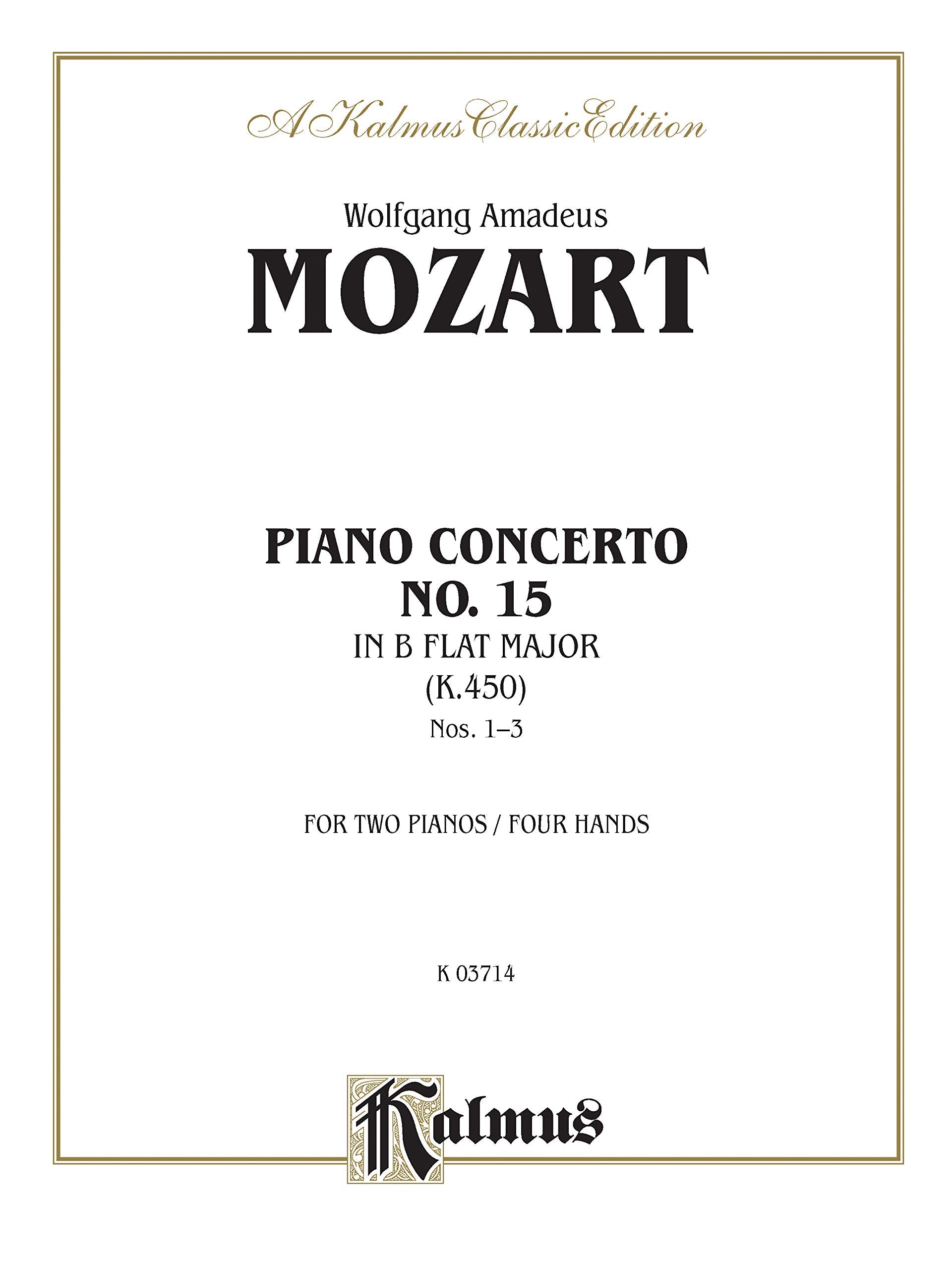 Piano Concerto No. 15 in Bflat, K. 450 (Kalmus Edition),Used
