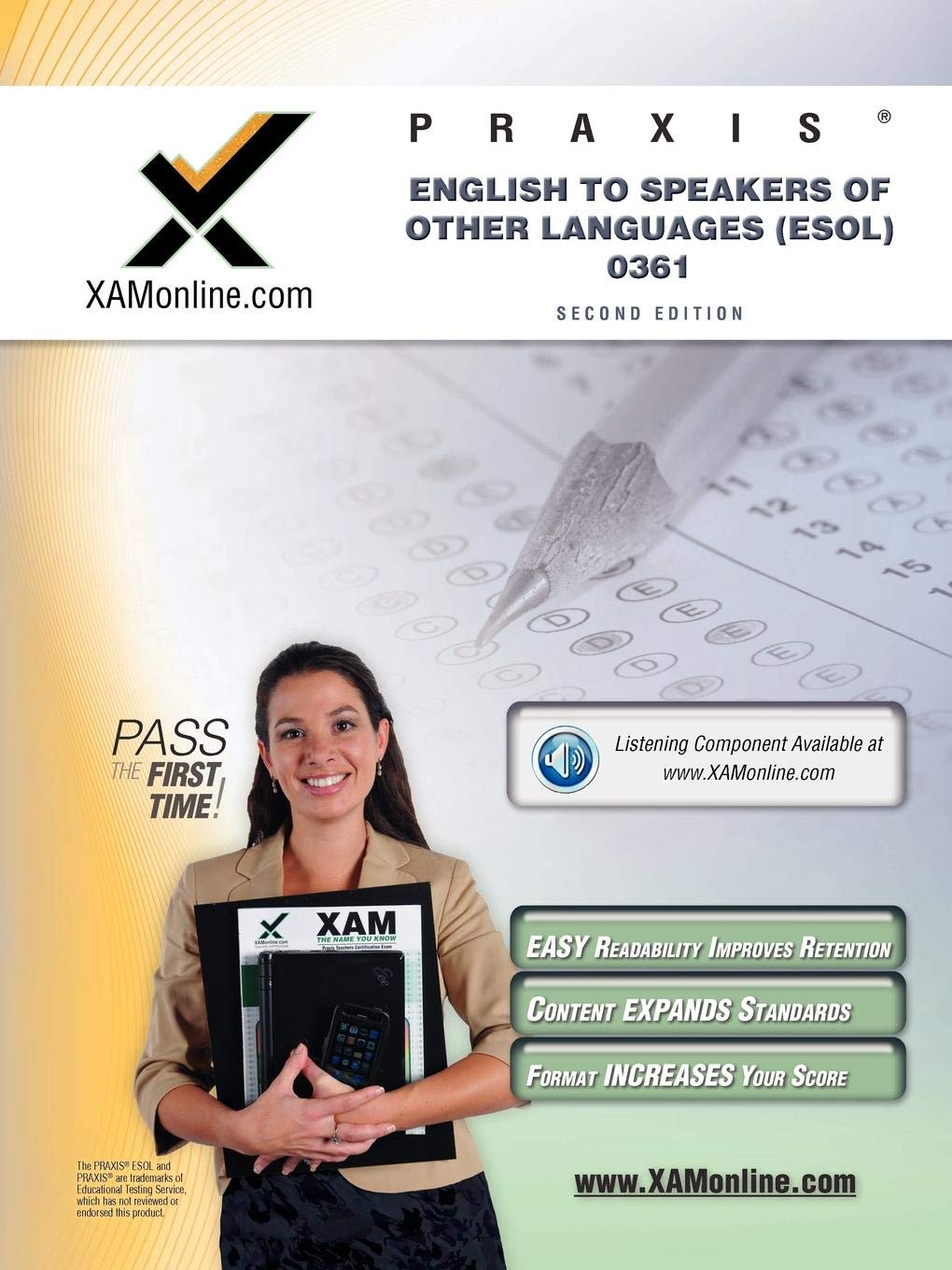 Praxis English to Speakers of Other Languages (ESOL) 0361 Teacher Certification Test Prep Study Guide (Praxis, 1),Used