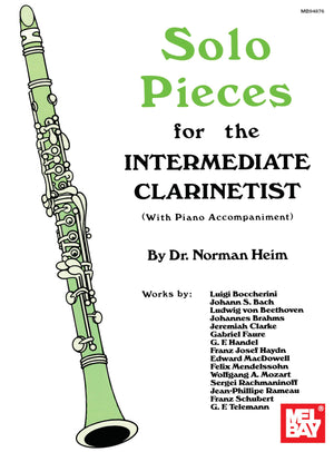 Solo Pieces for the Intermediate Clarinetist with Piano Accompaniment,Used