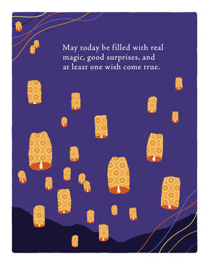 Positively Green Greeting Cards: Birthday  May Today Be Filled With Real Magic (Pack Of 6)