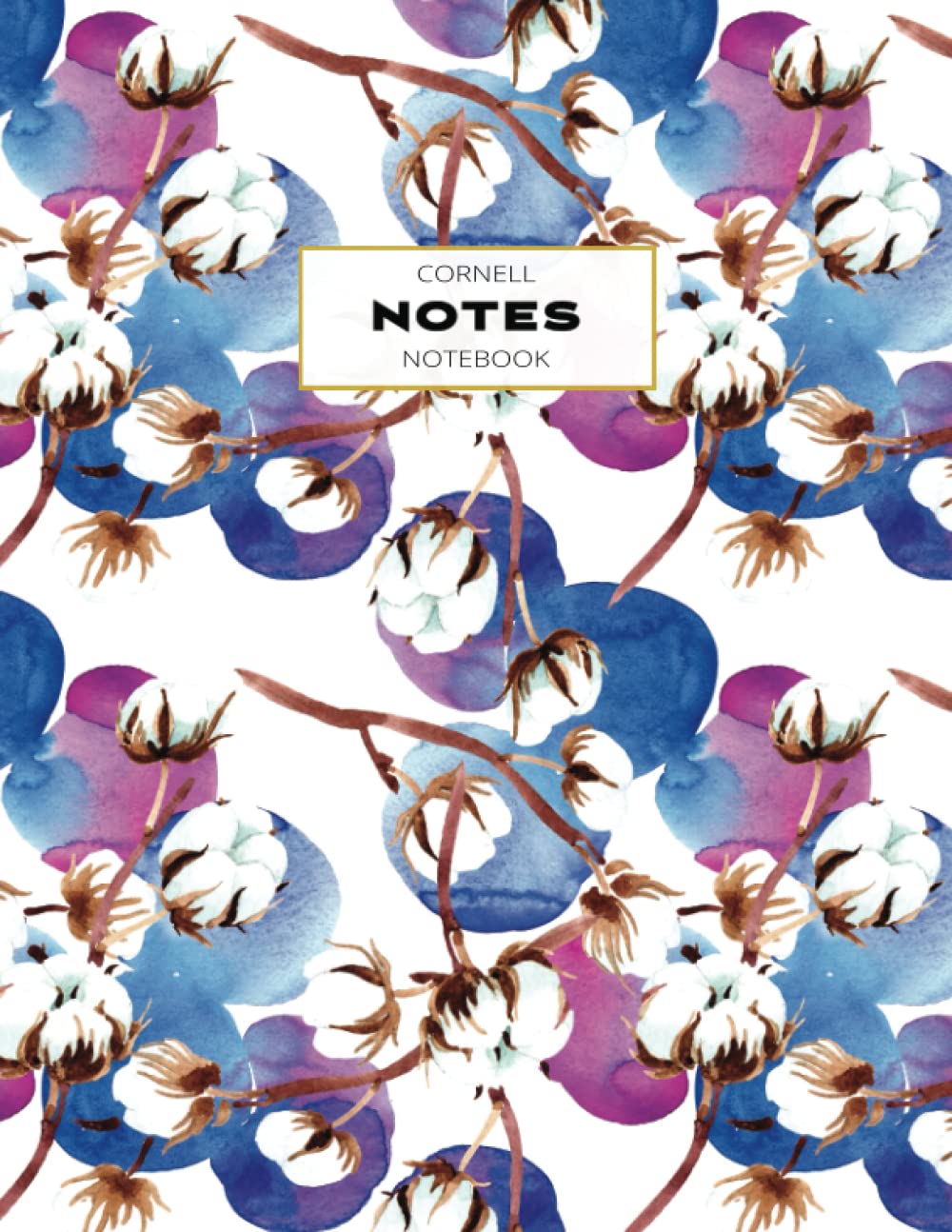 Cornell Notes Notebook: Note Taking with College Ruled Lines, Index and Numbered Pages, Floral Print,Used