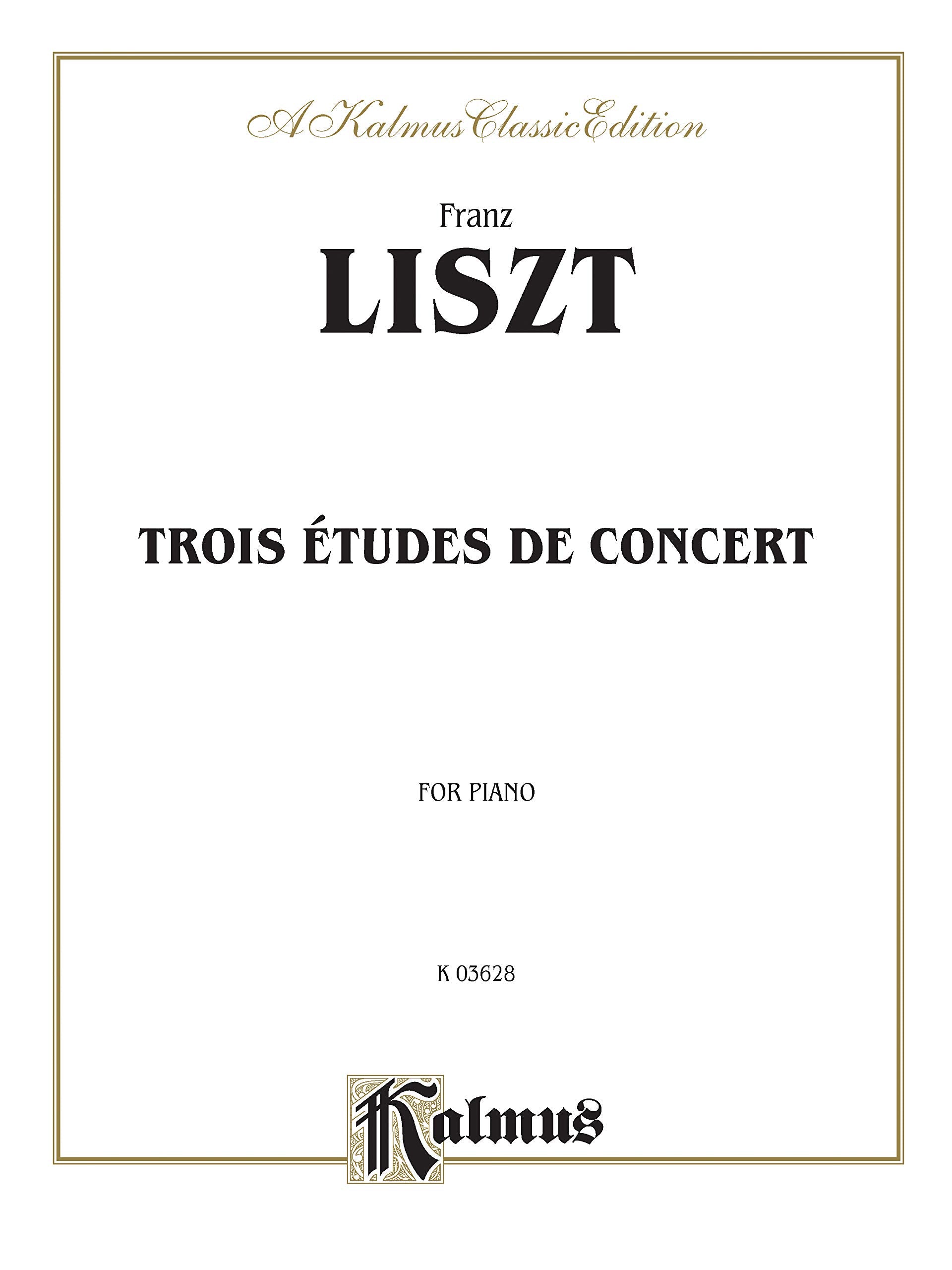 Trois Etudes de Concert (Kalmus Edition),Used