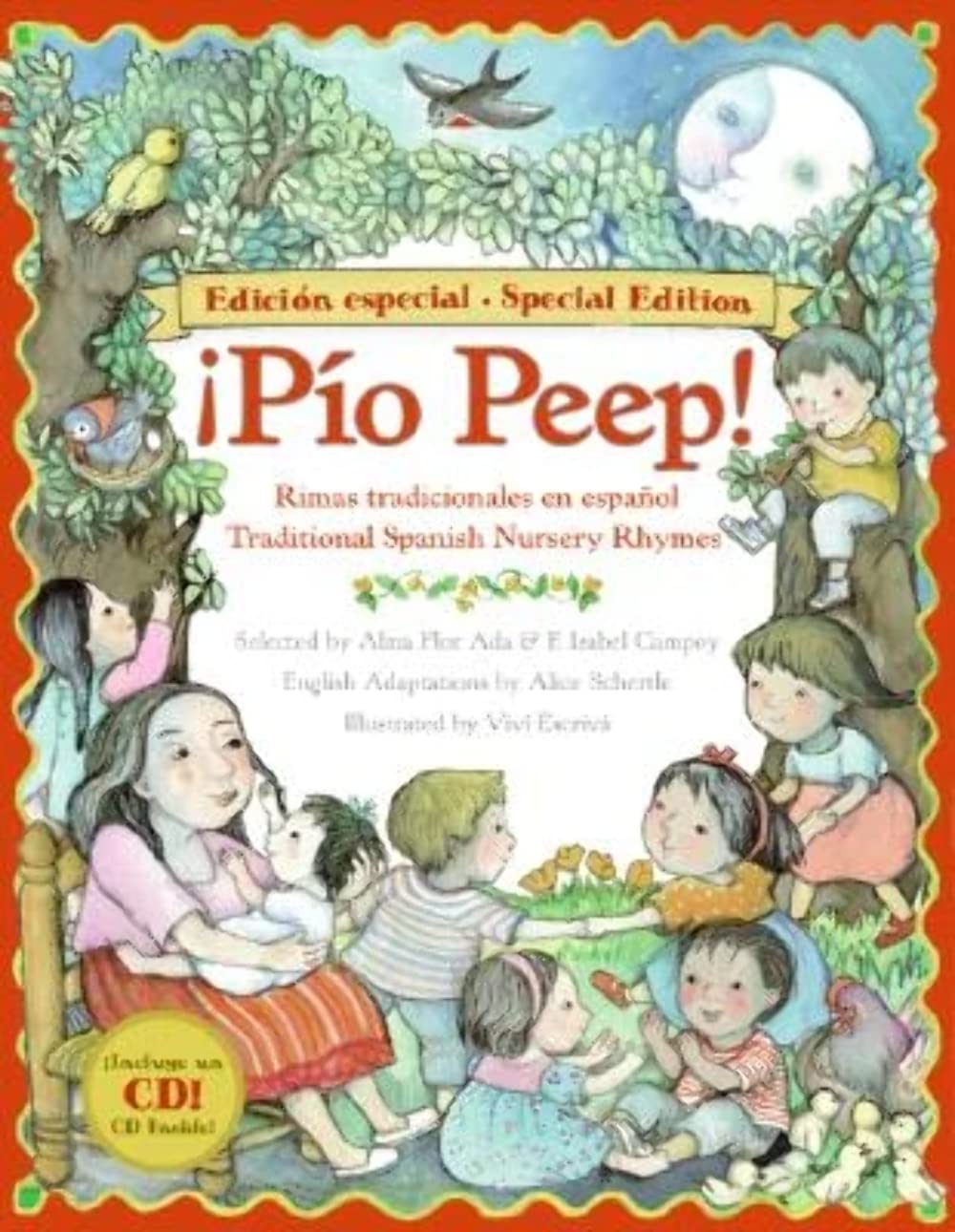 Pio Peep! Traditional Spanish Nursery Rhymes Book and CD: Bilingual EnglishSpanish,Used