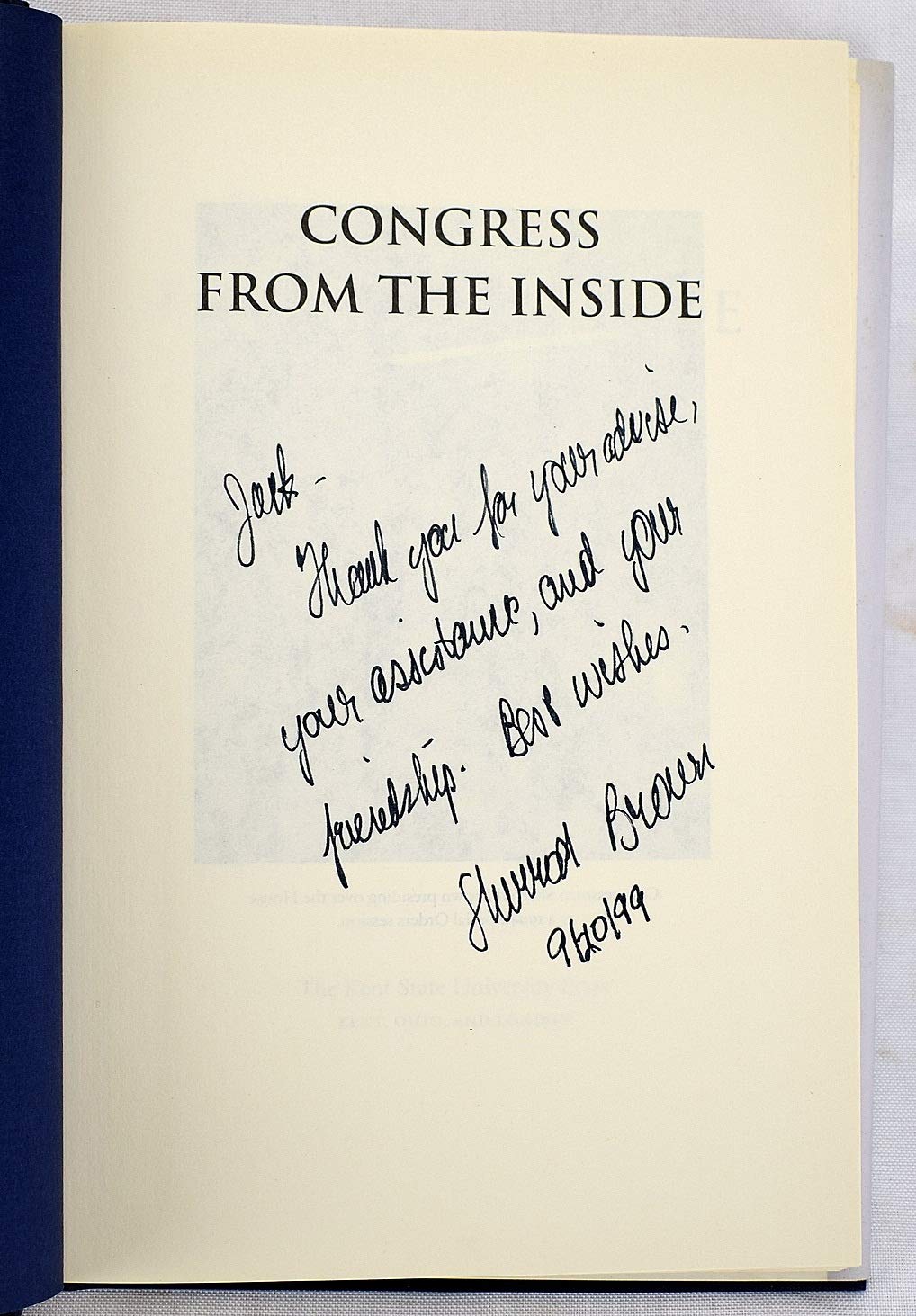 Congress from the Inside: Observations from the Majority and the Minority,Used